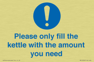 Please only fill the kettle with the amount you need